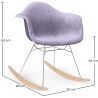 Sedia a dondolo moderna in tessuto imbottito – Stile nordico - Nordika image 7