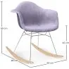 Sedia a dondolo moderna in tessuto imbottito – Stile nordico - Nordika image 7