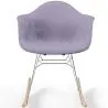 Sedia a dondolo moderna in tessuto imbottito – Stile nordico - Nordika image 7
