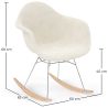 Sedia a dondolo Bouclé con braccioli – Design scandinavo con acciaio e legno - Nordika image 7