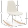 Sedia a dondolo Minimalista Bouclé – Stile Nordic con Base in Legno e Acciaio - Skögur image 7