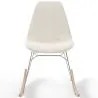 Sedia a dondolo Minimalista Bouclé – Stile Nordic con Base in Legno e Acciaio - Skögur image 7
