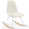 Sedia a dondolo Minimalista Bouclé – Stile Nordic con Base in Legno e Acciaio - Skögur image 7