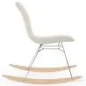 Sedia a dondolo Minimalista Bouclé – Stile Nordic con Base in Legno e Acciaio - Skögur image 7