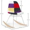 Sedia a dondolo moderna Patchwork – Stile nordico con gambe in legno e acciaio - Skögur image 7