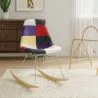 Sedia a dondolo moderna Patchwork – Stile nordico con gambe in legno e acciaio - Skögur image 7