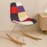 Sedia a dondolo moderna Patchwork – Stile nordico con gambe in legno e acciaio - Skögur image 7