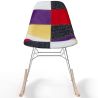 Sedia a dondolo moderna Patchwork – Stile nordico con gambe in legno e acciaio - Skögur image 7