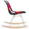 Sedia a dondolo moderna Patchwork – Stile nordico con gambe in legno e acciaio - Skögur image 7
