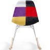 Sedia a dondolo moderna Patchwork – Stile nordico con gambe in legno e acciaio - Skögur image 7