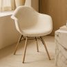 Sedia con braccioli - Rivestita in bouclé - Scandinavo - Sala da pranzo, ufficio o sala d'attesa - Nordika image 7