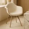 Sedia con braccioli - Rivestita in bouclé - Scandinavo - Sala da pranzo, ufficio o sala d'attesa - Nordika image 7