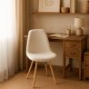 Sedia da pranzo scandinava imbottita in bouclé – Da pranzo o scrivania - Skögur image 7