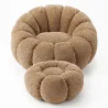 Poltrona con Pouf Rivestita – Tessuto Morbido – Rubi image 7