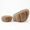 Poltrona con Pouf Rivestita – Tessuto Morbido – Rubi image 7
