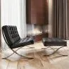 Poltrona design con poggiapiedi - Rivestita in pelle - Town image 7