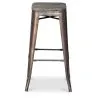 Sgabello da bar Design Industriale - Legno & Acciaio - 76cm - Stylix image 7