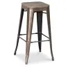 Sgabello da bar Design Industriale - Legno & Acciaio - 76cm - Stylix image 7