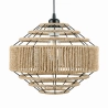 Lampadario a sospensione - Corda naturale e Struttura in metallo nero - Lapor image 7