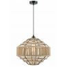 Lampadario a sospensione - Corda naturale e Struttura in metallo nero - Lapor image 7