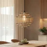 Lampadario a sospensione - Corda naturale e Struttura in metallo nero - Lapor image 7