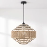 Lampadario a sospensione - Corda naturale e Struttura in metallo nero - Lapor image 7