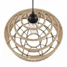 Lampadario a sospensione - Corda naturale e Struttura in metallo nero - Lapor image 7