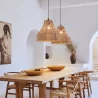 Lampadario a sospensione Corda naturale e Metallo – Stile Boho – Design artigianale – Lorena image 7