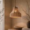 Lampadario a sospensione Corda naturale e Metallo – Stile Boho – Design artigianale – Lorena image 7
