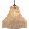 Lampadario a sospensione Corda naturale e Metallo – Stile Boho – Design artigianale – Lorena image 7