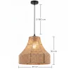 Lampadario a sospensione Corda naturale e Metallo – Stile Boho – Design artigianale – Lorena image 7