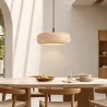 Lampada a sospensione da soffitto – legno e travertino – Marguerite image 7