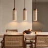 Lampadario a soffitto in legno e travertino - Élodie image 7
