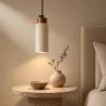 Lampadario a soffitto in legno e travertino - Élodie image 7