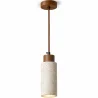 Lampadario a soffitto in legno e travertino - Élodie image 7