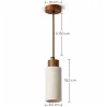 Lampadario a soffitto in legno e travertino - Élodie image 7