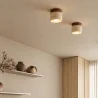 Plafoniera – Faretto a soffitto – Legno e travertino – Léonie image 7