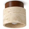 Plafoniera – Faretto a soffitto – Legno e travertino – Léonie image 7