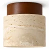 Plafoniera – Faretto a soffitto – Legno e travertino – Léonie image 7