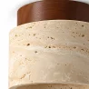 Plafoniera – Faretto a soffitto – Legno e travertino – Léonie image 7