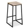 Sgabello da bar di design industriale - Legno e metallo - 76cm - Big Boy image 7