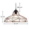 Lampada a sospensione design industriale - Lampada a sospensione retrò - Nova image 7