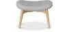 Poggiapiedi rivestito in lino - Design scandinavo - Legno - Kontor image 7