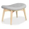 Poggiapiedi rivestito in lino - Design scandinavo - Legno - Kontor image 7