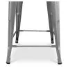Sgabello da bar di design industriale con schienale - Legno e acciaio - 60 cm - Stylix image 7