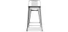 Sgabello da bar di design industriale con schienale - Legno e acciaio - 60 cm - Stylix image 7