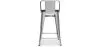 Sgabello da bar di design industriale con schienale - Legno e acciaio - 60 cm - Stylix image 7