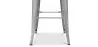Sgabello da bar di design industriale con schienale - Legno e acciaio - 76 cm - Stylix image 7