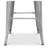 Sgabello da bar di design industriale con schienale - Legno e acciaio - 76 cm - Stylix image 7