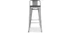 Sgabello da bar di design industriale con schienale - Legno e acciaio - 76 cm - Stylix image 7